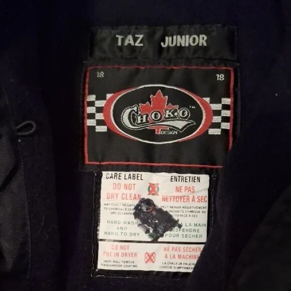 Choko Design Taz Junior Loony Toons Snowcross winter racing jacket size 12 youth - Picture 13 of 13